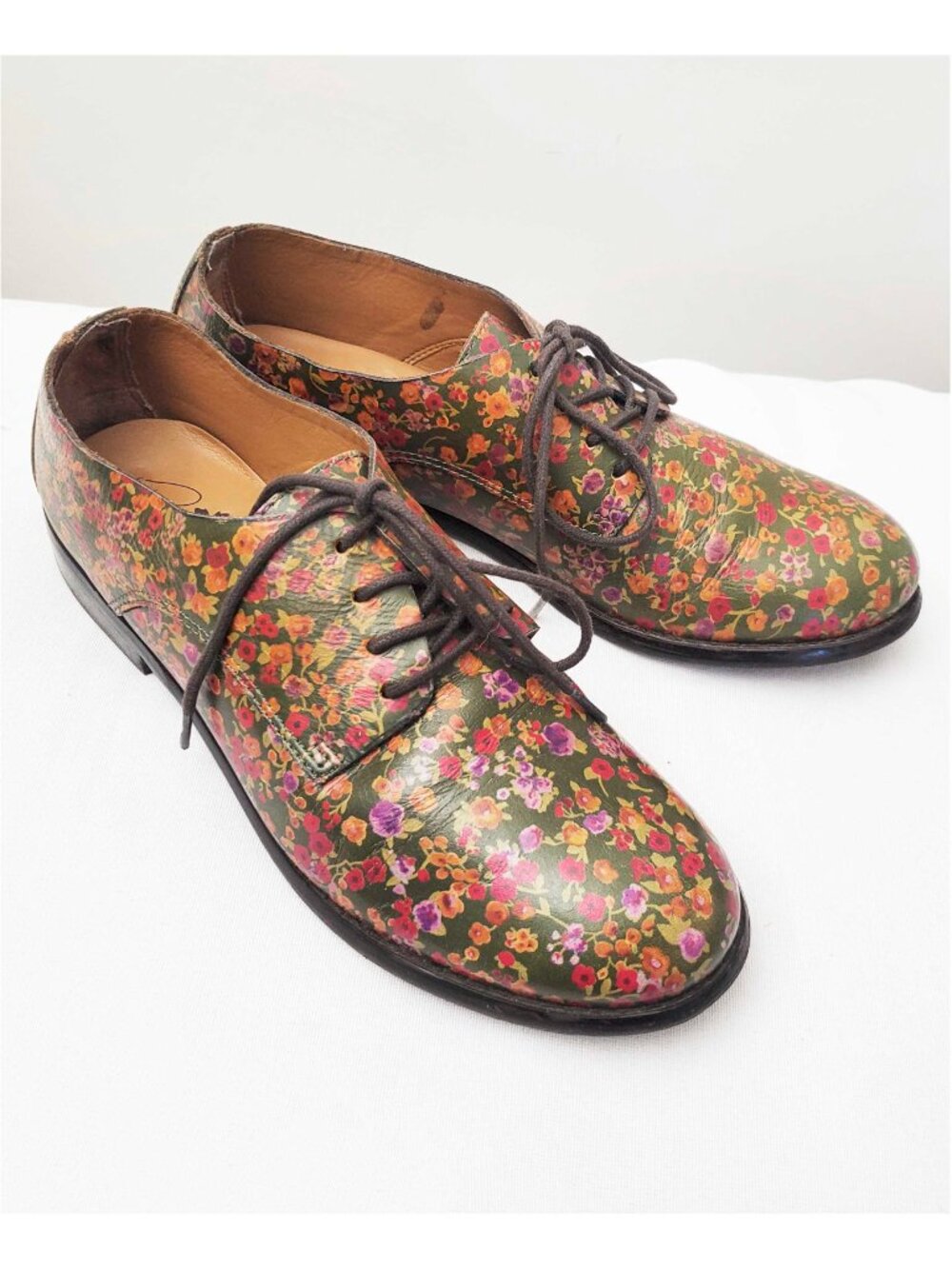 Patricia Nash Womens Silvio Leather Oxford Shoes Floral Print US 8 M - Picture 2 of 9